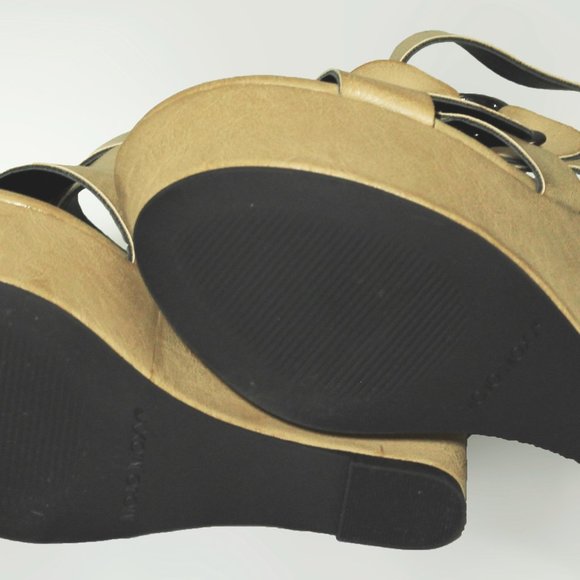 Mojo Moxy Pepper Platform 5inch Wedge Sandals - Size 6 Sandy - Picture 6 of 9